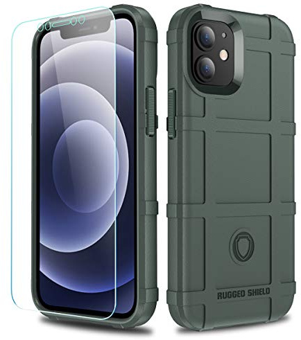 LABILUS iPhone 12 Mini case, (Rugged Shield Series) TPU Thick Solid Armor Tactical Protective Cover Case for iPhone 12 Mini (5.4 inch) - Boreal Forest