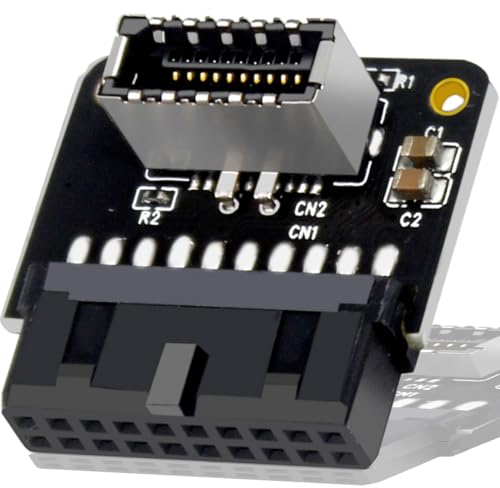 Xiatiaosann Mainboard USB 3.0 Front da 19 pin a 3.1 Type-C Front Panel Header Adattatore di tipo E Scheda di espansione da 19 a 20 pin per scheda madre