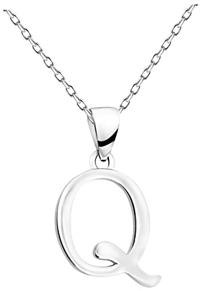 Sofia Milani - Damen Halskette 925 Silber - Q Buchstaben Anhänger - N0438