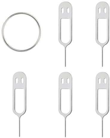 5 Pezzi SIM Card Strumento di Rimozione Espulsore Pin con Portachiavi per iPhone iPad Samsung Galaxy Huawei Smart Phone