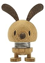 Hoptimist Osterhase aus Holz, Osterdeko, Niedliche Tischdeko zu Ostern, Kleine Ostergeschenke Erwachsene, Frühlingsdeko Innen, 7,5 x 5,8 x 9 cm, Oak