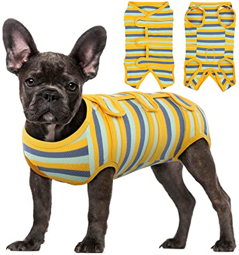 Kuoser Hundebody nach OP, Atmungsaktive Body Hunde nach OP für Hunde/Katzen Farbige Hundebody nach Kastration Rüde Hündin Medizinischer Body Hund, Alternative zum Halskrause