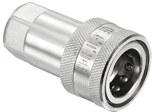 PATIKIL 1Paket Hydraulische Schnellkupplung Karbonstahl Verbindungsstück M20x1.5mm Buchse 1.57 Silber
