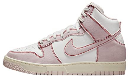 NIKE Dunk Hi 1985 Mens Trainers DQ8799 Sneakers Shoes (UK 7.5 US 8.5 EU 42, Summit White Barely Rose 100)