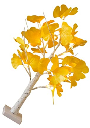 OSALADI Ginkgo-baum-lichter Ahornbaum Beleuchtet Baum Hochzeitsdekorationen Künstlicher Baum Beleuchtet Ginkgo-baum-lampen Hochzeitstischdekoration Plastik Ginkgo Biloba Leuchtender Baum