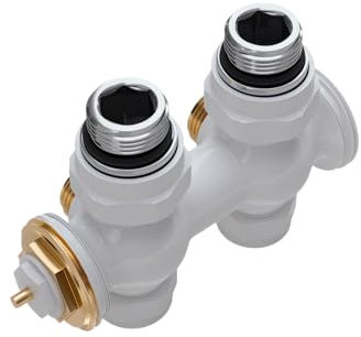 VILSTEIN Heizkörperanschluss - Multiblock für Badheizkörper - Universal Anschluss in Weiß