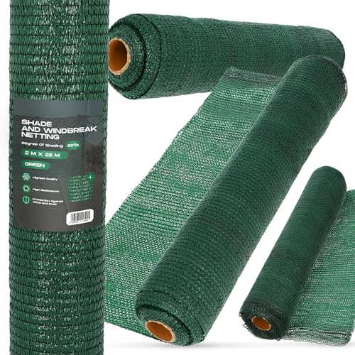 Instalguru Brise Vue Occultant 2m x 25m Filet d'Ombrage Jardin Balcon Rambardes Terrasse Paravent Clôture Rouleau Tissu Protection Rayons UV 55% Résistant Déchirures Vent Renforcé