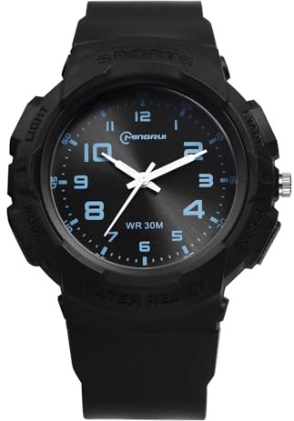 Silverora Uhren Kinder Silikon Herrenuhren - 3ATM Wasserdicht Damen Herren Analog Quarz Sportuhr Quadratische Studentenuhr mit Silikonarmband Geschenke für Männer Frauen