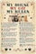Lustiges Blechschild 'My House, Cat, Rules' - Cat's Pub Neuheit für Coffee Bar, Club, Hof, Garten, Bauernhof, Mann Höhle, Café, Wohnzimmer, Küche - Wandposter 20,3 x 30,5 cm