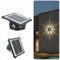 ZVO Solarleuchte für Außen Garten, Solar Wandleuchte Außen 6LED Up and Down Leuchten Dekorative Beleuchtung IP65 Wasserdicht Kabellos Solarlampen für Aussen Balkon Terrasse Garage (Warmweiß)