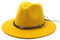 NOAMED Fengyan Hut National Casual Wolle Jazz Hüte Frauen Elegant Fascinator Fedora Hut Panaman Trilby Filzhut, gelb, 6 7/8-7 1/8