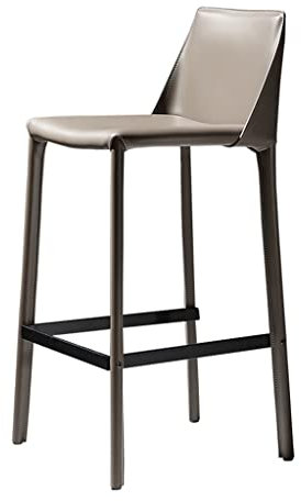 DLUHGD Barstuhl, industrieller Pferdesattelstuhl, Bar-Hocker, Bartisch, Stuhl, Leichter Luxus-Café-Barhocker, Theken-Barhocker, Silla de Bar (A 75 cm) (A 65 cm)