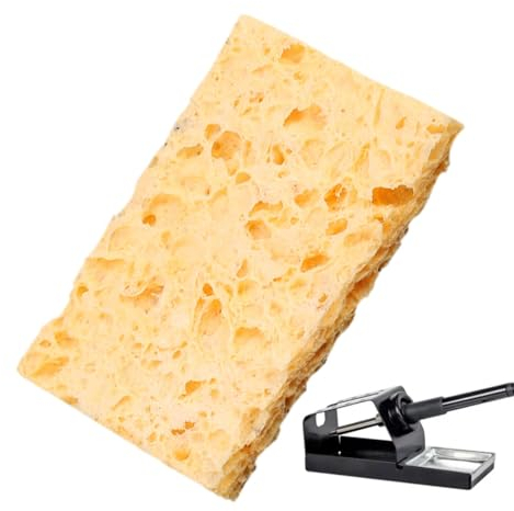 Lötkolbenschwamm – Lötkolben-Schwamm-Pads, Spitzenreinigungswerkzeuge, Schweißschwamm | Hochtemperatur-Lötstation-Schwämme, Schweiß-Reinigungspads zur Reinigung von Eisenspitzen, 1/2 Stück