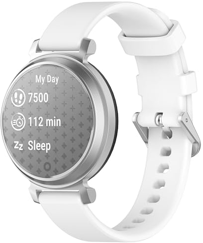 CZhkg Silikon Uhrenarmbänder für Garmin Lily 2 Strap, Silikonband Schnellverschluss Wristband Einstellbare Größe Bracelet Ersatzbänd Sportbänder Bracelet für Garmin Lily 2 Watch Zubehör (Weiß)