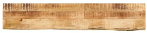 vidaXL Tischplatte 140x30x2,5 cm Baumkante Massivholz Raues Mangoholz