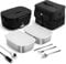 STN Electric Lunch Box Food Heater 80W Heated Lunch Box Set with 2x1.5L 304 SS Container,Cutlery Set,10L Insulated Bags for 12v 24v 220v
