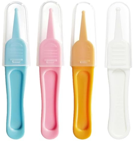 4 Nose Tweezers for Boogers | Booger Picker Tweezers | Baby Ear Nose Nasal Tweezers | Nose Cleaning Nipper for Babies | Nose Cleaning Tools for Cleaning Ear Canals, Nasal Passages