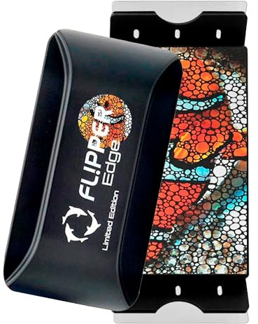 FL!PPER Flipper Edge Clownfish Limited Edition Floating Magnetic Aquarium Cleaner | 2-in-1 Dual Blade Scrubber & Scraper Fish Tank Cleaner Tools for Efficient Cleaning & Acrylic Surface Maintenance