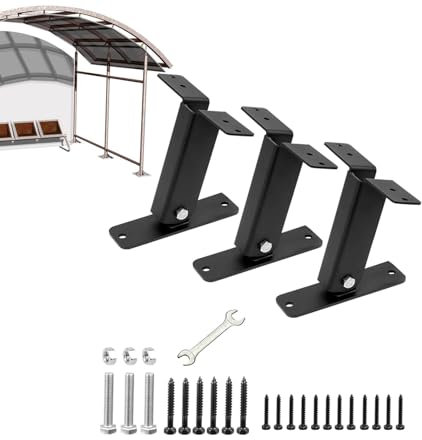 Roof Beam Bracket, Roof Riser Bracket Kit, Pergola Support Hardware, Roof Mount Pergola Brackets, Roof Riser Beam Bracket Kit, Adjustable Stainless Steel for Wood Beam Gazebo