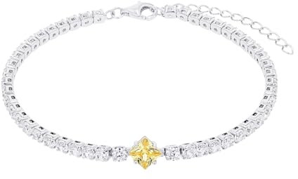Amor Armband 925 Sterling Silber Damen Armschmuck, mit Zirkonia synth., 17+4 cm, Gold, Kommt in Schmuck Geschenk Box, 2039100