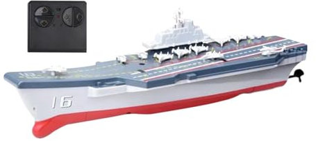 Fenteer Bateau Télécommandé pour Jeunes de 7 à 12 Ans, Modèle électrique, Jouet Aquatique, Porte-Avions