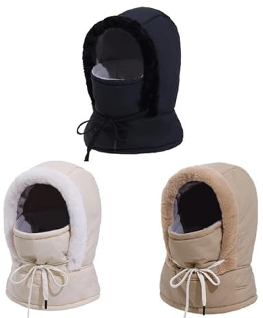 RLVYTA Balaclava Windproof Ski Visor Winter Breathable Thermal Face Mask Neck Warmer Scarf Helmet Hood Cycling Neck Warmer Masque(3IN1-B)