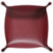 sourcing map PU Leather Valet Tray Unisex Folding Small Catchall Tray Portable Entryway Table Tray Nightstand Bedside Desk Tray for Key Wallet Watch Coin Jewelry Dice, Wine Red