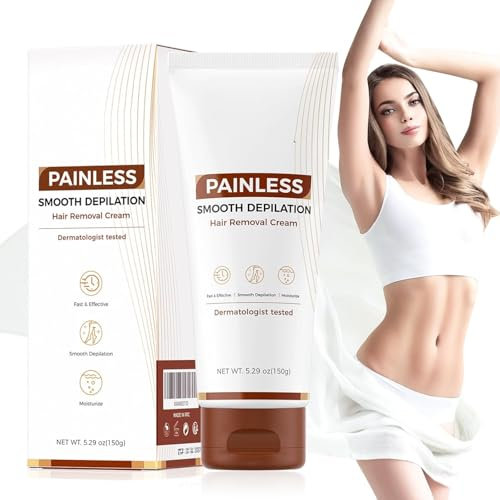 Hair Removal Cream, Intimate/Private Hair Remover, Extra Gentle Depilatory Cream for Sensitive Formula With Painless & Flawless,Bikini,Genitals,Armpits,Legs,Body