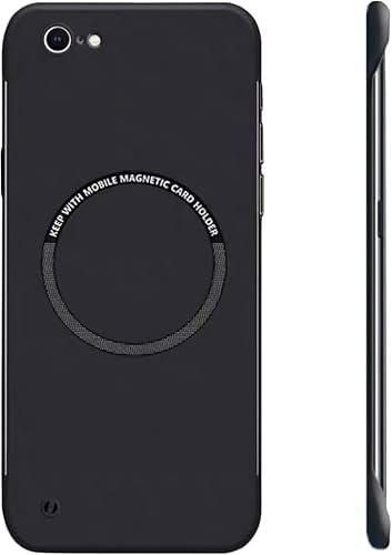 FAOMSEBS Magnetische randlose Schutzhülle für iPhone SE 2022/2020, iPhone 8/7, für MagSafe (Gefühl von bloßem Metall) dünne Schutzhülle iPhone SE 2020/2022, iPhone 8/7 Hülle Slim 4,7 Zoll