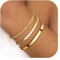 VURYAPI 3 Pezzi Bracciali Oro Uomo Bracciali Acciaio Inossidabile Uomo Corda Maglia Cubana Set Braccialetti A Catena Figaro per Uomo Donna Gioielli Regalo(3)