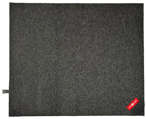 KickBlock Drum Rug 6'6 x 5'6 – Non-Slip Rubber Backing with Gig Bag Included – Drum Mat for Acoustic and Electronic Kits – Folds Compact for Travel – Drum Set Rug – Made in USA