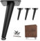 SunVFaFa Furniture Legs 15cm Heavy Duty, Replacement Cabinet Legs for Furniture Set of 4, Matte Black Metal Legs for Cube Storage, Mid Century Modern Short Dresser Feet for Futon Nightstand Ottoman