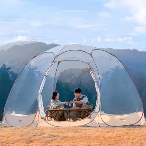 SAIYERUS Pop Up Bubble Tent, Large Oversize Weather Proof Pod, Cold Protection Camping Tent, Winter Tent, 8-10 Person Gazebo Canopy Tent for Picnics, BBQ, Parties, Patio & Camping, 3.6 x 3.6 x 2.2m