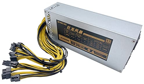 ZEDEVB 1800/2000W PC Netzteil für Bitcoin Miner ATX 2000W PICO PSU Ethereum 2000W ATX Netzteil Bitcoin 12V V2.31 ETH Coin Mining (2000W)