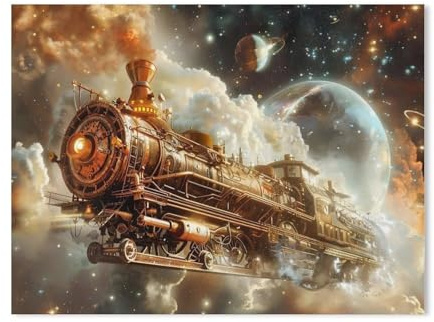 Steampunk im Weltall，1000 Piece Puzzles Für Kid Adult Toy Geschenk DIY Game（50x70cm）-AF51