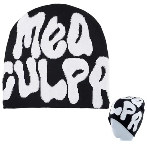 Yuwnd Y2K Beanie, Modische Beanies Strickmütze für Herren und Damen, Warme Y2K Mütze mit Stretchmaterial, Bequem und Stylebetont