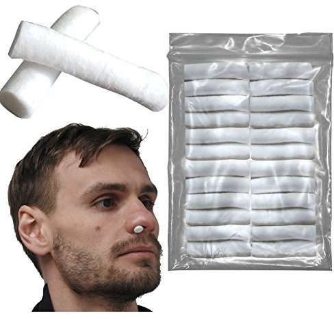 Steroplast 100% Cotton Wool 3cm Sports Rugby Football MMA Nose Bleed Plugs - 24 Pack
