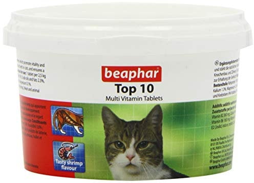 2 x Top 10 Cat Vitamin 180 Tablets