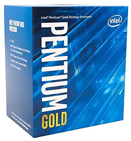 Intel® Procesador Pentium Gold G-6400 para Equipos de sobremesa de 2 núcleos LGA1200 a 4,0 GHz (chipset Intel® Serie 400) 58W (BX80701G6400)