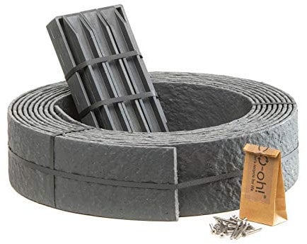 ASSCA Pack Bordure de Jardin enroulée ECOLAT 12 m + 10 ECOPIC