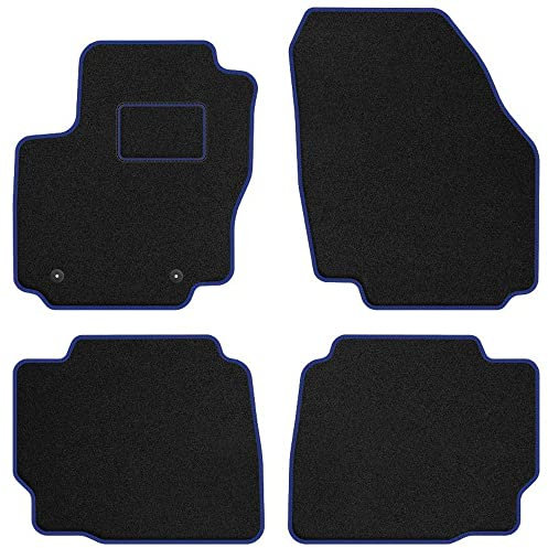 M MOTOS Velours-Fußmatten passend für Ford Mondeo IV 2007-2014 - Standard, Gewebt, Blau - Erleben Sie neuen Fahrkomfort mit einem Velours-Auto fußmatten Satz für Ihr Auto