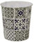 JVL Mosaic Navy Waste Paper Bin, 27cm x 25cm approx, Polypropylene, Small