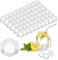 ASAB 60 x Reusable Ice Cubes Clear Plastic Fast Freeze Water Filled Ice Cubes for Summer Outdoor Parties Soft Drinks Cocktails