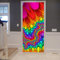 A.Monamour Türtapete Selbstklebend Türfolie Türposter 3D Abstrakter Bunter Regenbogenfarben Geometrischer Kunst Hintergrund Druck Vinyl Folie Türdeko Tapete Wandbild Türaufkleber Türtattoo 77 x 200 cm