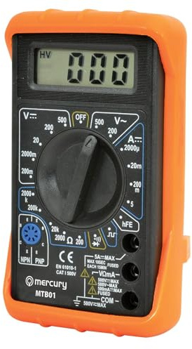 MTB01 Digital Multimeter Tester Mit Kabels 19 Testing Ranges & 7 Functions [MTB01 (7 Functions with Case)]