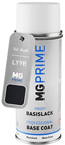 MG PRIME Autolack Spraydose für Audi LY9B / Y9B / A2 Brillantschwarz/Brilliant Black Basislack Sprühdose 400ml