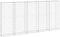 vidaXL Gabionenwand mit Abdeckung Gabione Steingabionen Steinkorb Gabionen Wand Drahtkorb Draht Mauer Verzinkter Stahl 300x30x150cm