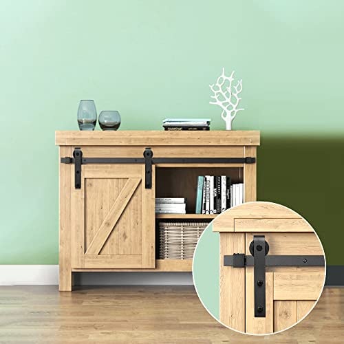 Kit de mini porte coulissante de 61 cm pour meuble TV à porte simple