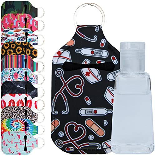 Sanitiser Keyring Pouch with Refillable Bottle - Always Have Protection to Hand (1x Medical Design)
