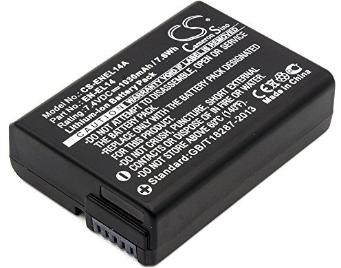 TECHTEK Batteria 1030mAh compatibile con [Nikon] Coolpix P7000, Coolpix P7100, P7700, P7800, D3100, D3100 DSLR, D3200, D3200 DSLR, D3300, D5100, D5100 D5200, D5300, D5500, D FBA
